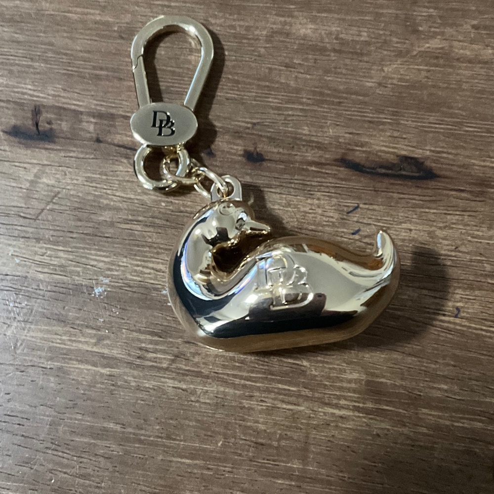 Dooney & Bourke Shiny Gold Duck Keychain